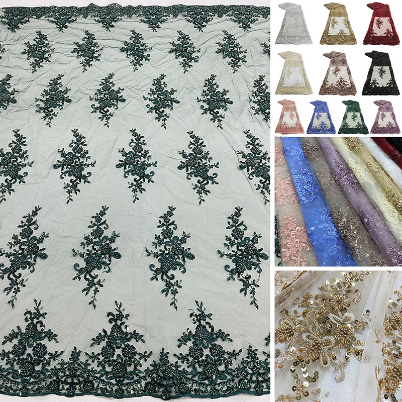 Beaded Sequin Bride Lace Fabric: Light Up the Brudens lyse drøm