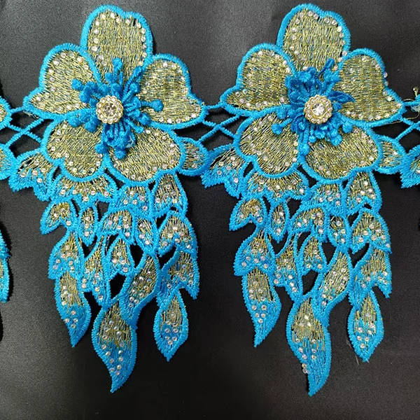 Multi Colour Sequin And Stone Lace Multi Colour Sequin And Stone Lace