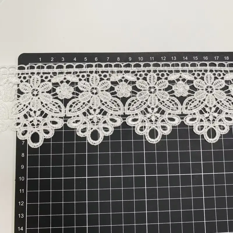 Customizable Fashionable And Exquisite Mesh Polyester Embroidered Lace For Women S Clothing
