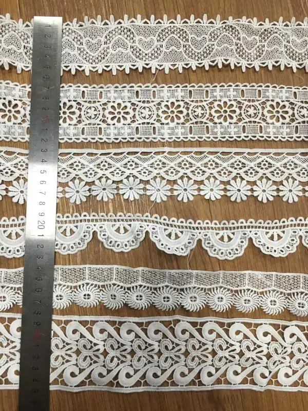 Customized White Milk Silk Embroidery Lace Vintage Chemical Lace For Wedding Dresses Shoes And Other Clothing Accessories