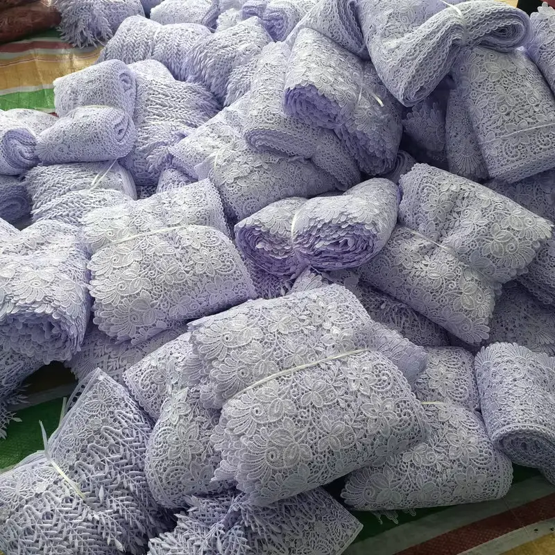 Fashionable High Quality Short Three Dimensional Floral Sequin Lace Suitable For Dresses And Other Accessories
