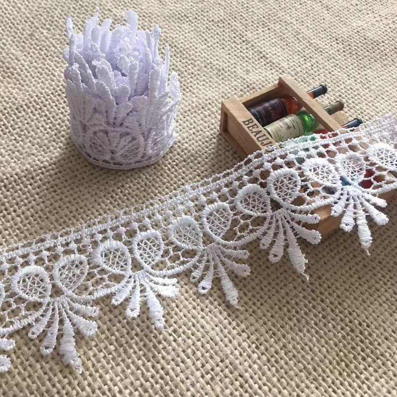 Wholesale Manufacturer Best Price Flower Lace Trim 100% Polyester Chemical Lace
