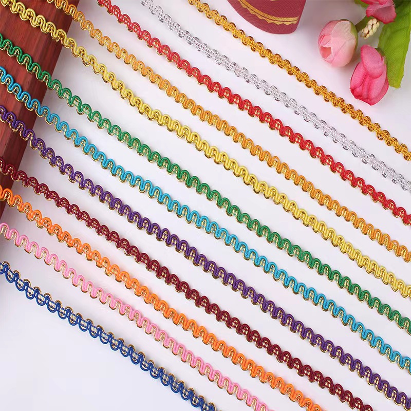 Clothing Accessories Gold and Silver Metallic Border Lace Trim Multicolor Sequin Gold Thread Metallic Lace Trim