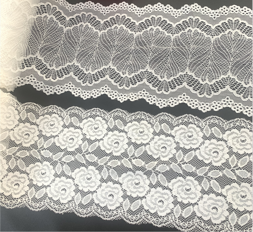 Hot Sale Fancy Nylon Spandex Lace Stretch Lace Trim elastisk blonder for undertøy og undertøy